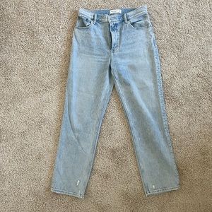 Abrecrombie jeans the 90s ultra high ankle straight jeans